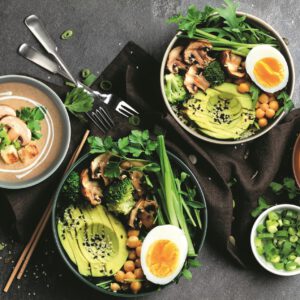 Zutatenpalette für unsere Bowls